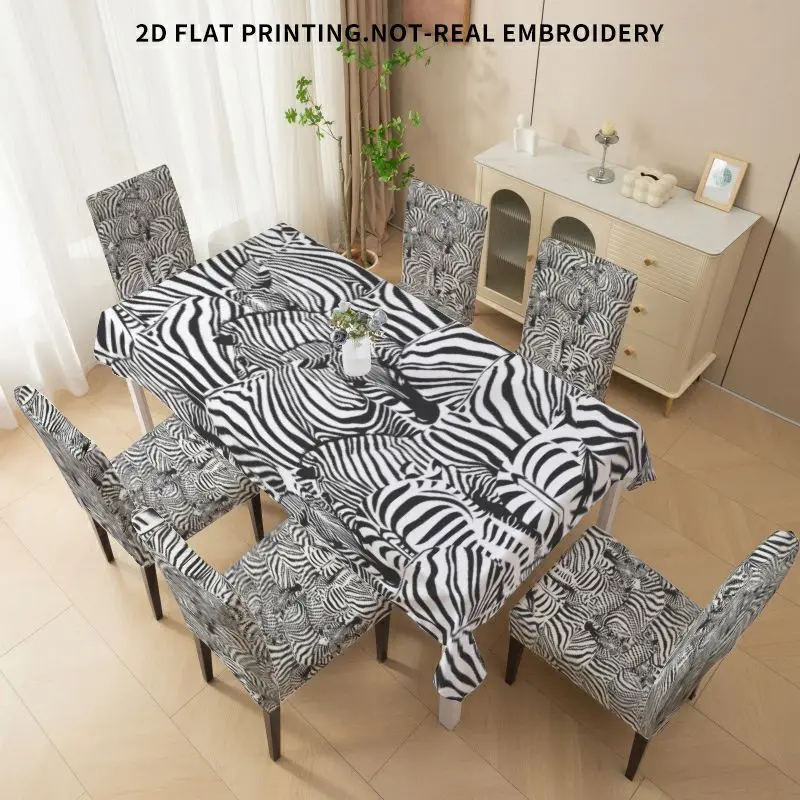 Elastic dining chair cover, zebra pattern polka dot pattern, machine washable all-inclusive chair cover, bow chair cover