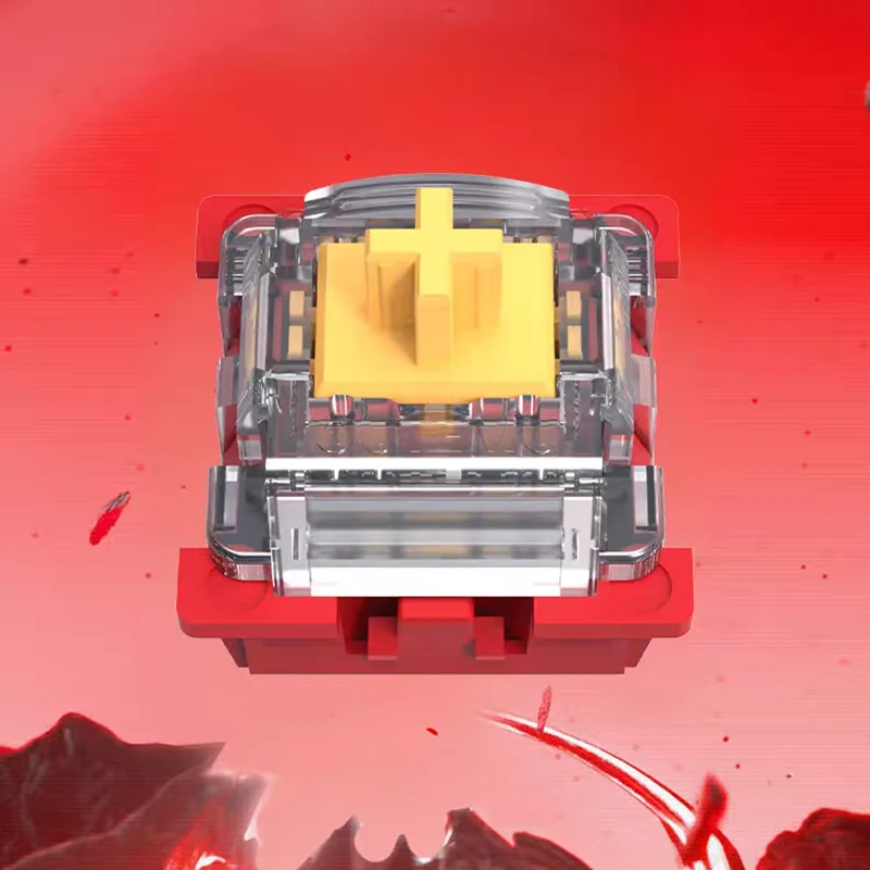 

OUTEMU Magnetic Switch Red Sunset HIFI Linear Custom Travel Smooth Touch For Magnetic Keyboard Switch Cross Axis PC Accessories