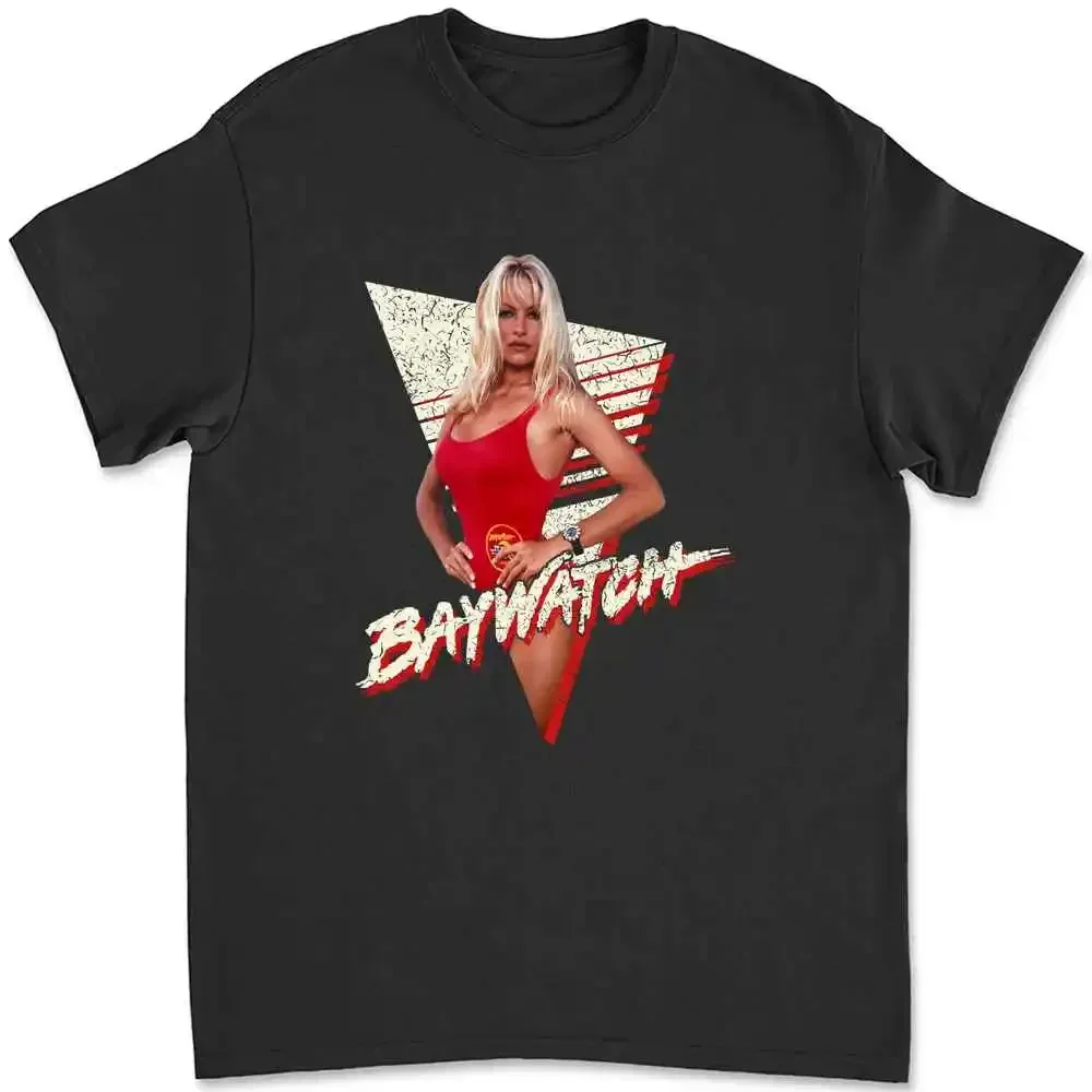 Baywatch Pamela Anderson Lifeguard Triangle Cj Parker Wham Long Sleeve T Shirt Rare Hot Deals 2GHN