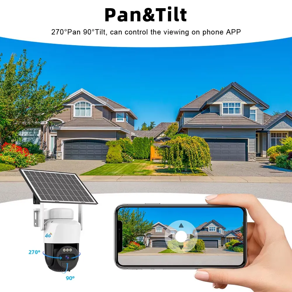 4G AOV Solar Power Security Camera 5MP Outdoor Low Power Battery IP Camera PIR Night Vision O-Kam Pro CCTV Wireless Surveillance