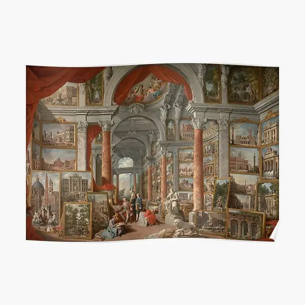 Modern Rome 1757 Giovanni Paolo Pani  Poster Print Decor Decoration Picture Wall Modern Mural Art Painting Funny Home No Frame