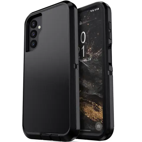 Black For Samsung Galaxy A14 4G 5G Case Heavy Duty Shockproof Hard Protective Rugged Hybrid 3in1 Layers Cover