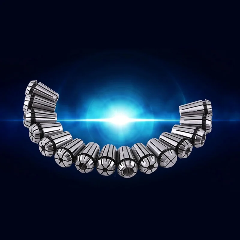 Best Of 2025-15PCS ER11 Collet Set, Spring Collet Chuck, CNC Spindle Collet, 65Mn Spring Steel Replacement Collet