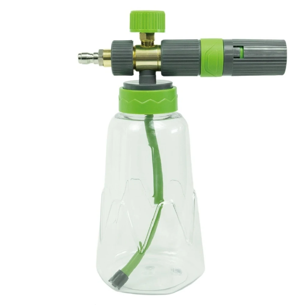 1-Liter Foam Pot with Quick-Connect Compatibility Rotating Nozzle and Linear Foam Adjustment from Minimal to Maximum Density