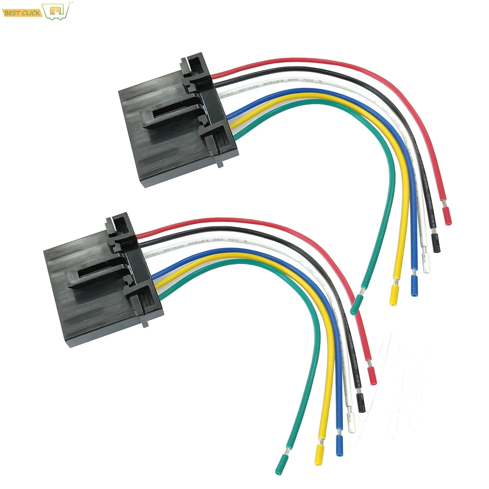 2Pcs 6-Pin Tail Light Bulb Holder Connector 1778452 For Ford Transit MK6 MK7 2000-2014 Wiring Harness Plug