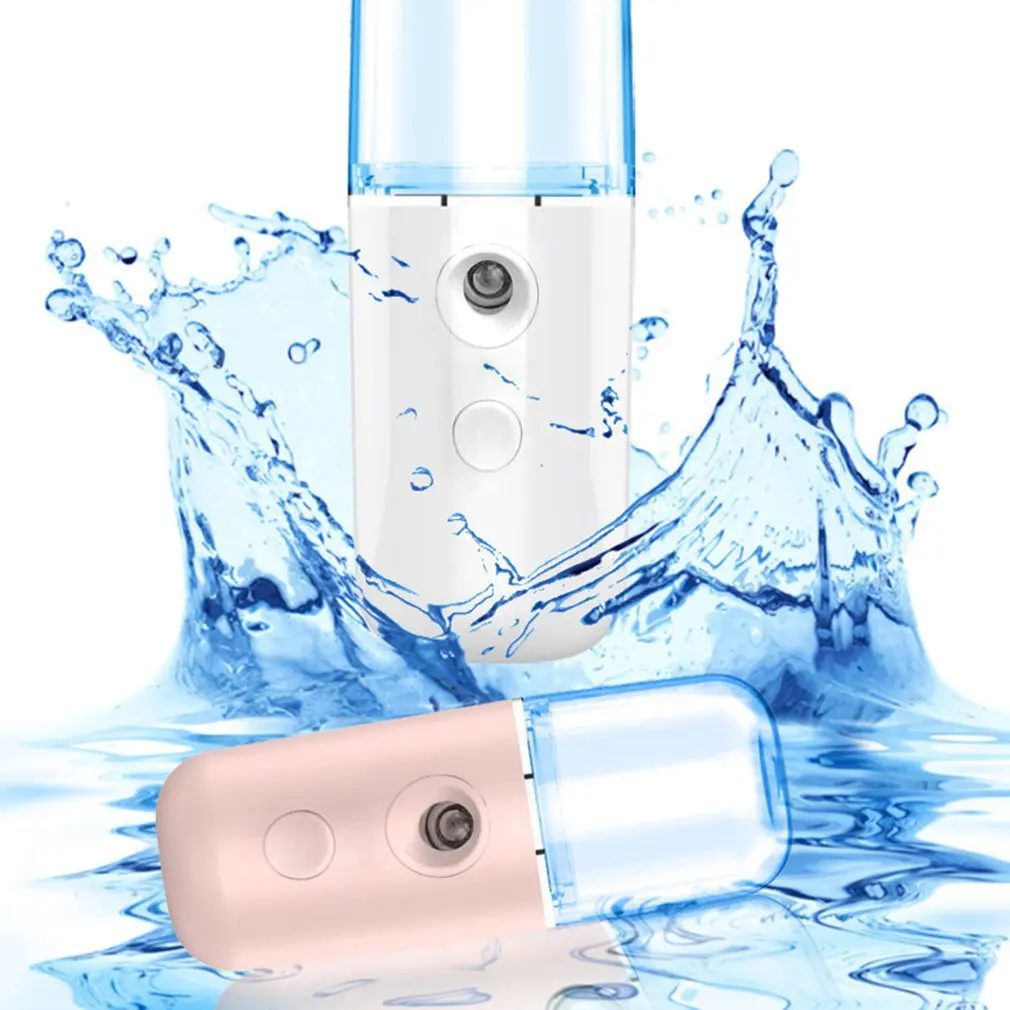 Nano Spray Water Replenisher Hydration Instrument Mini Portable Rechargeable Facial Steamer Beauty Moisturizing Humidifier