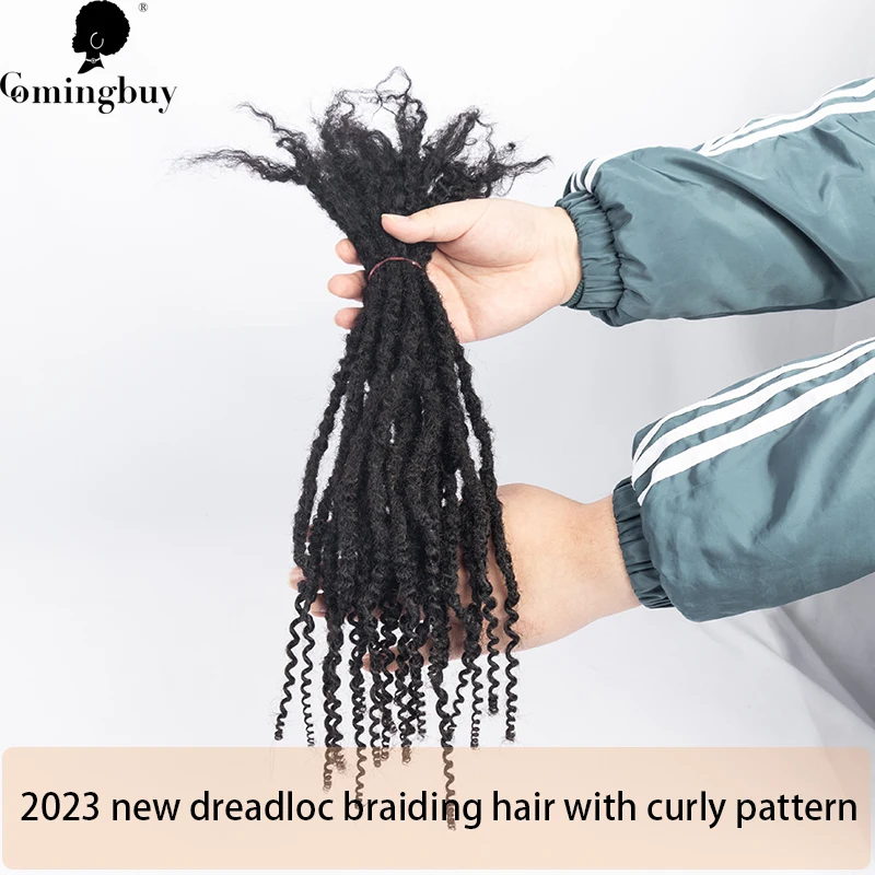 Новые Fum Dreadloc, плетеные волосы для наращивания, настоящие человеческие волосы, волосы для наращивания с кудрями, запчасти для Black Comingbuy