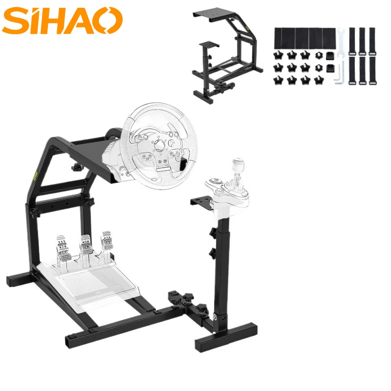 SIHAO ‌ G29 G27 G25 Simulatore di corse Supporto per volante Supporto per ruota regolabile Logitech Thrustmaster Fanatec Cockpit Frame