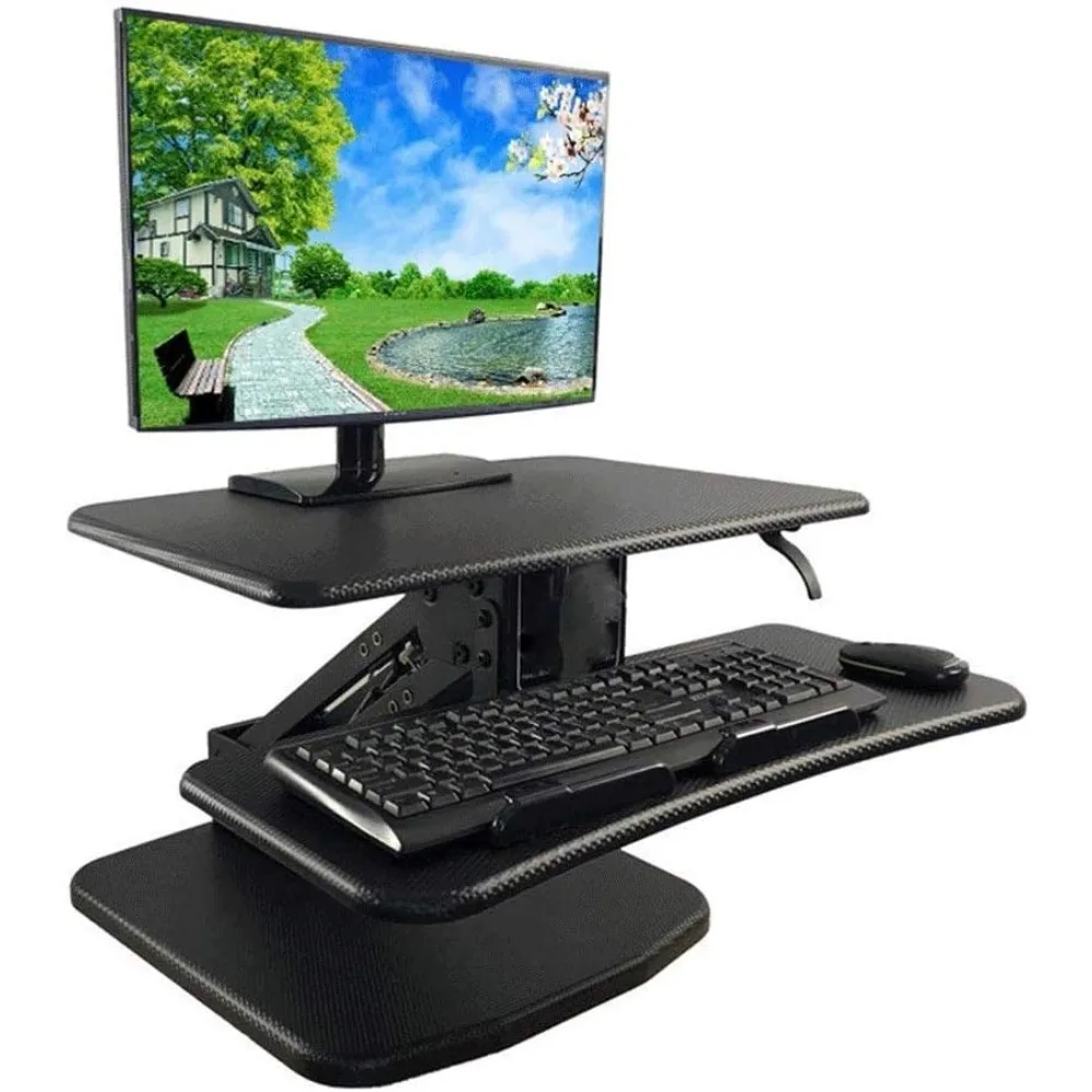 

Adjustable Vented Laptop Stand,Portable Folding Standing Desk Ventilated Aluminum Laptop Riser Tablet Holder Notebook Tray with
