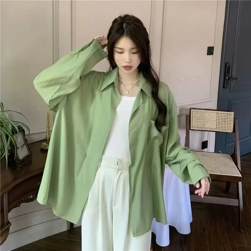 

Рубашки с длинным рукавом, женские хлопковые топы на пуговицах с рюшами, облегающие плиссированные рукава-фонарики, офисные элегантные топы в стиле ретро для поездок на работу