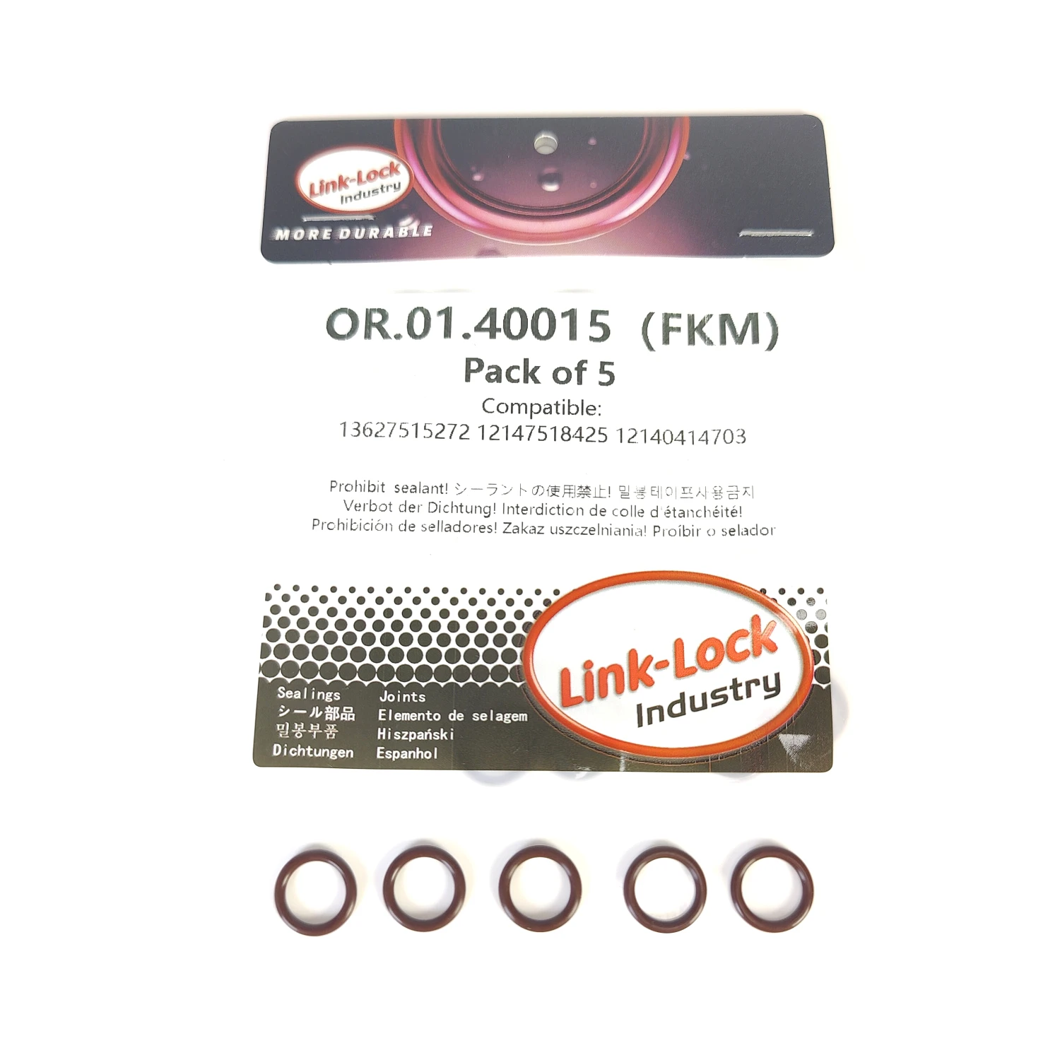 

5 шт. FKM Viton OR.01.40015 Датчик дифференциала давления впускного двигателя, уплотнительное кольцо, прокладка 13627515272 12147518425 12140414703 для BMW