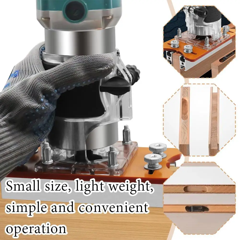 

For 65mm Trimming Machine 2 In 1 Slotted Bracket Invisible Fasteners Wardrobe Cupboard Panel Punch Locator Aluminum with Scale