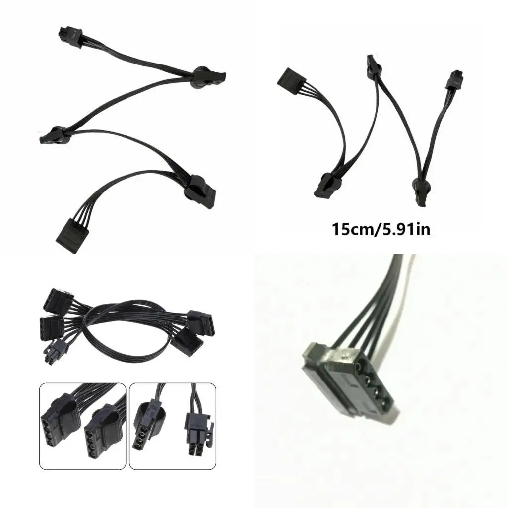 

652F IDE 6PIN до 4 порта 4PIN Power Adapter Adapter Splitter для модуля питания настольного компьютера