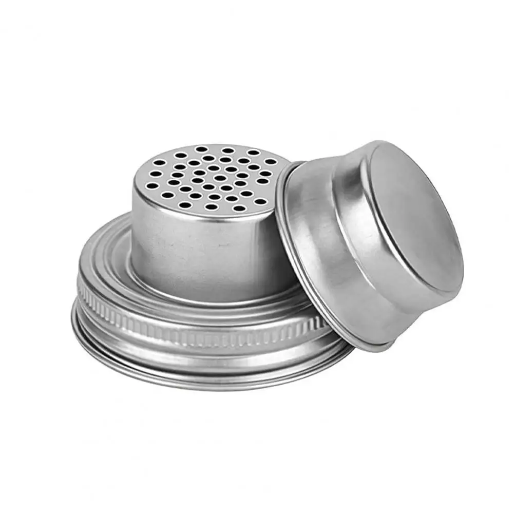 كوكتيل هز زجاجة بلايز الفولاذ المقاوم للصدأ ميسون جرة شاكر الأغطية لتوابل المطبخ الطبخ بار أداة السكر الملح الفلفل #4