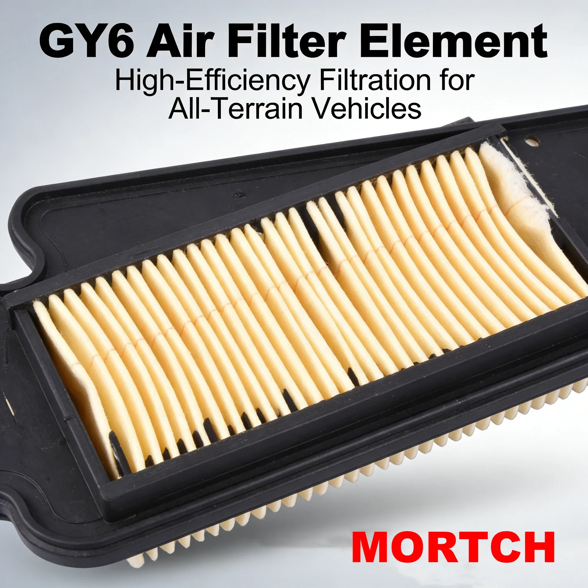 

MORTCH Original Air Filter Element GY50-4079-3 Fits GY6 50cc 4-Stroke Scooter Moped 1P39QMB Engine Replacement Part