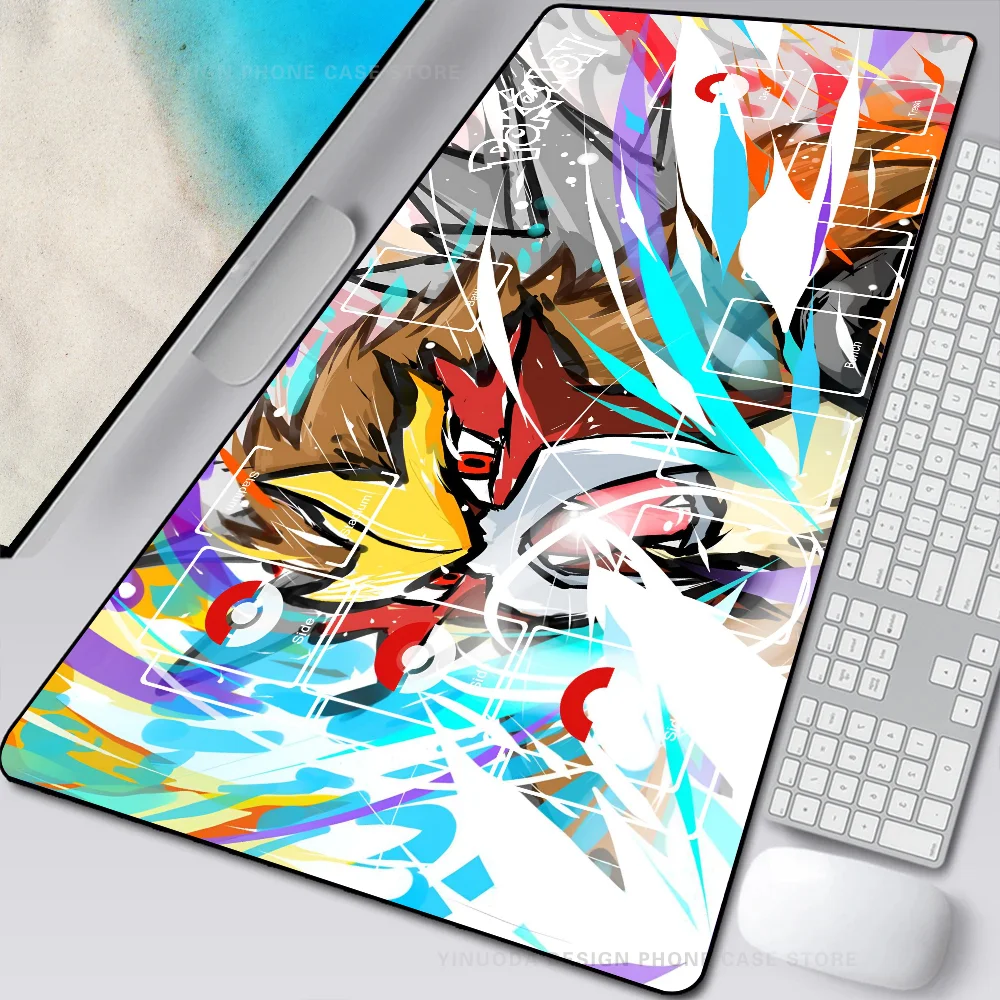 anime cute P-Pokemon elf   Mousepad Mouse Mat Desk Mat With Pad Gaming Accessories Prime Gaming XXL Keyboard Pad