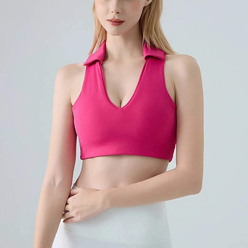 

Women Fitness Yoga Bra Solid Color Buttery Soft Sexy Back Gym Crop Top High Impact Running Vest Female Breathable Sportswear