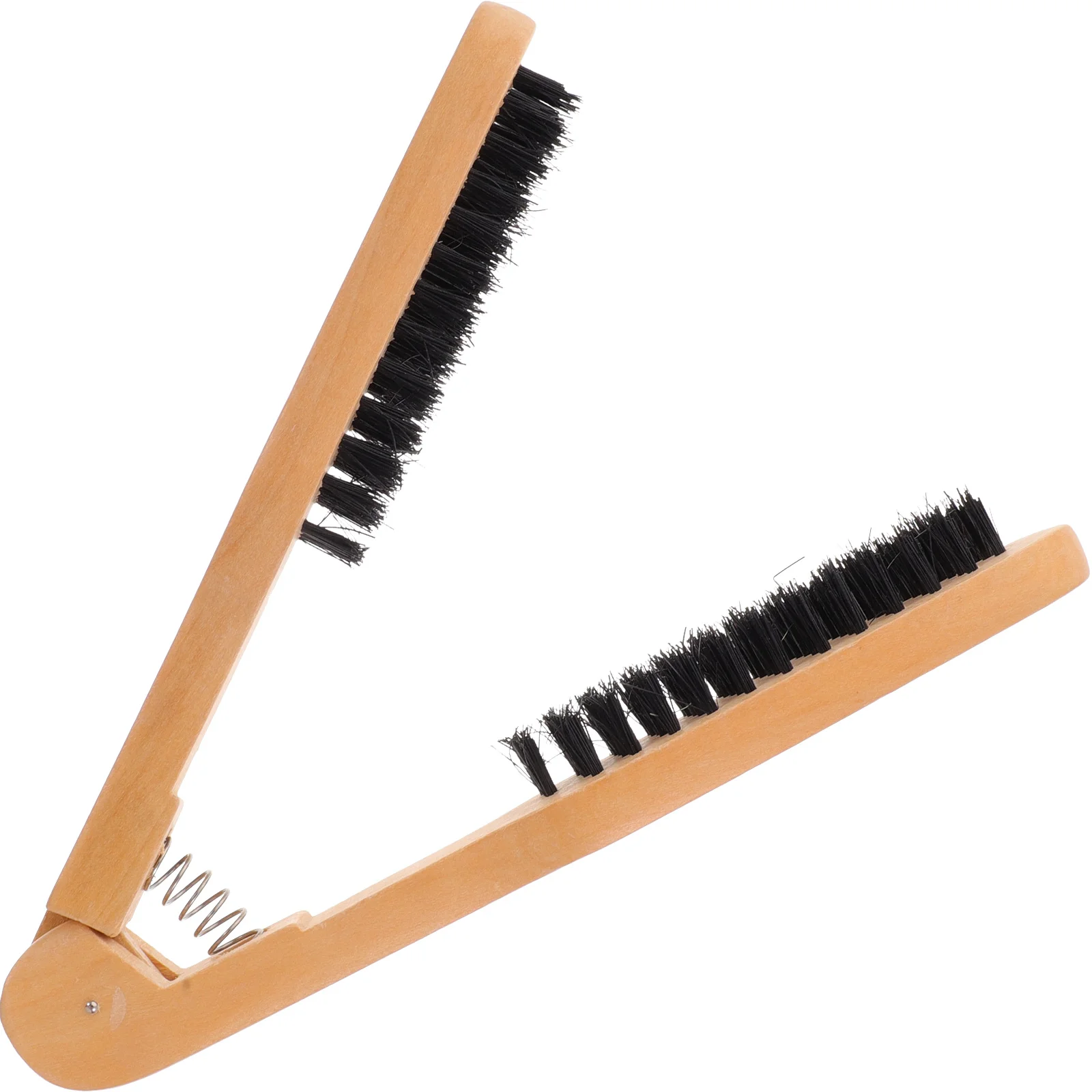 مشط تمليس بشعيرات الخنزير، أداة فرد يدوية كاكي لتنعيم الشعر، بديل مكواة مسطحة بدون حرارة