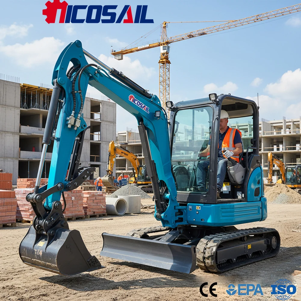 

Mini 3.5 Ton Excavator Custom Euro 5 CE Powerful Hydraulic Digger for Garden Field and Construction Use