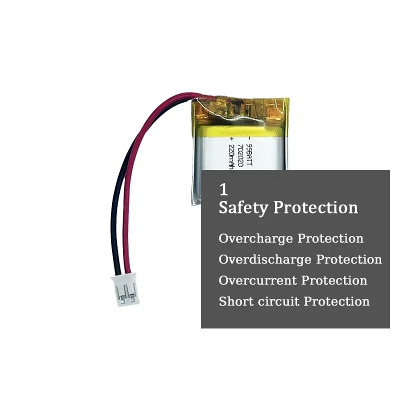 High Quality Battery Wholesaler 702020-220mAh 702019 Mini Audio Headphones Charge 3.7V Polymer Lithium Battery Octelect