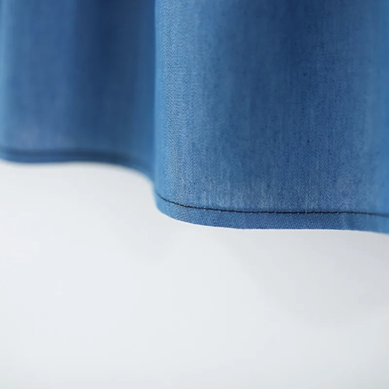 Girls Dress Fashion Denim Dresses for Kids Summer Spring Short-sleeve A-line Dress Children Baby Clothes