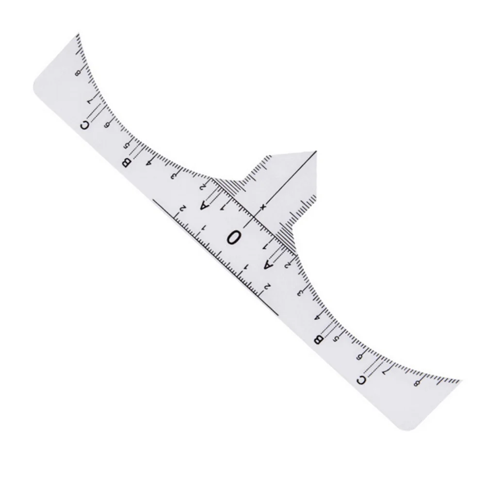 10 قطعة مجموعة مسطرة الحواجب البلاستيكية الاحترافية أداة رسم الحواجب المرنة والمتينة للاستخدام الفني الدائم Microblading #2
