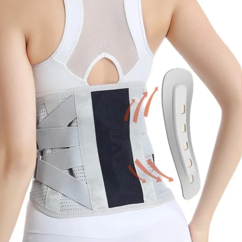 Lower Back Brace Lumbar Support Belt With 5 Steel Plate Supports Breathable Waist Support for Herniated Disc Sciatica Scoliosis