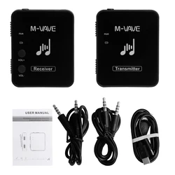 M-VAVE WP-10 2.4GHz Wireless Earphone Monitor Transmission System USB Rechargeable Transmitter & Receiver Support Mono/Stereo