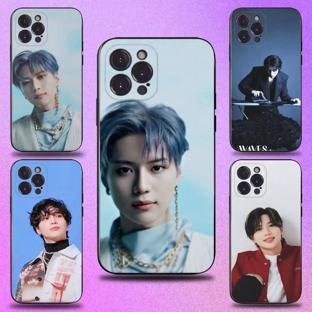 

S-ShineeS T-TaeminS Phone Case For iPhone 16,15,14,13,12,11 Plus,Pro Max,XS,X,XR,SE,Mini,8,7,Soft Silicone Black Cover