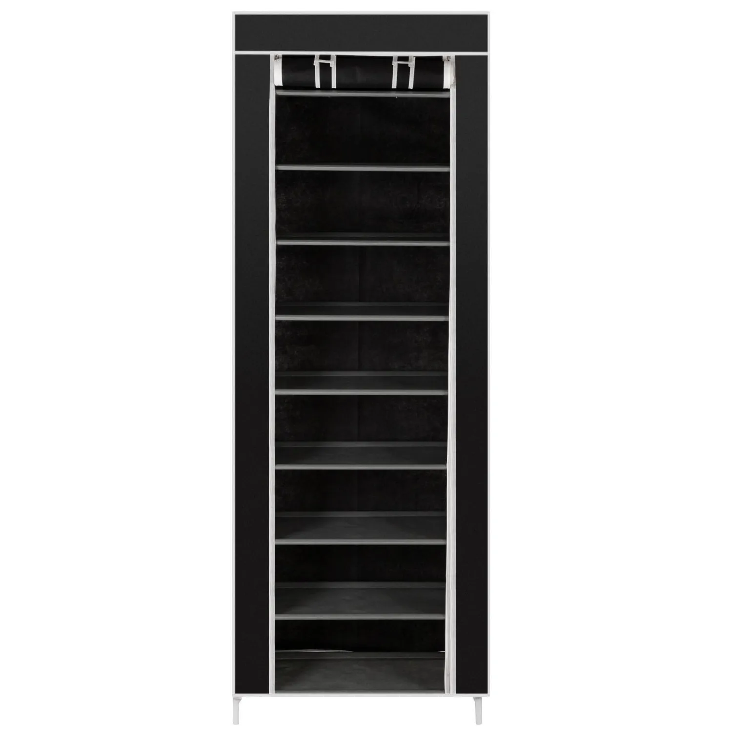 

10-Tier Tall Narrow Storage Rack - Space-Saving Dust-Proof Rack for Closets/Entryways/Bedrooms
