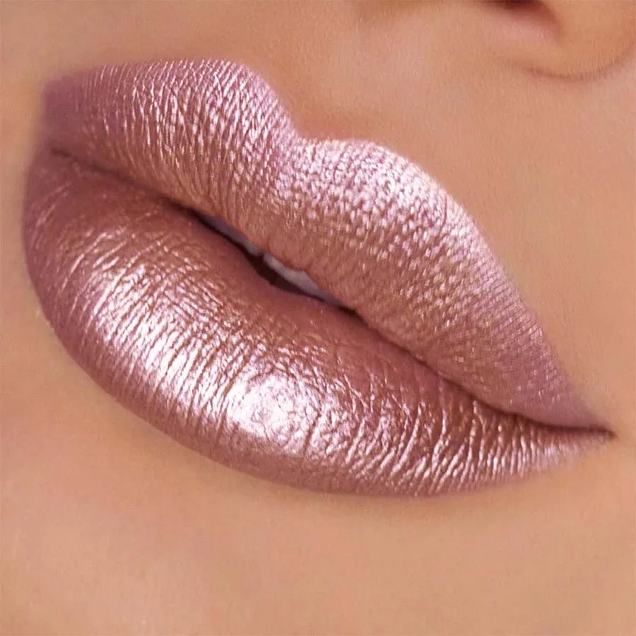 1PC  Metallic Lipstick Longlasting Glitter Lip Glaze  Waterproof Moisturize Red Luminous liptint Shimmer Shiny Lipgloss Makeup