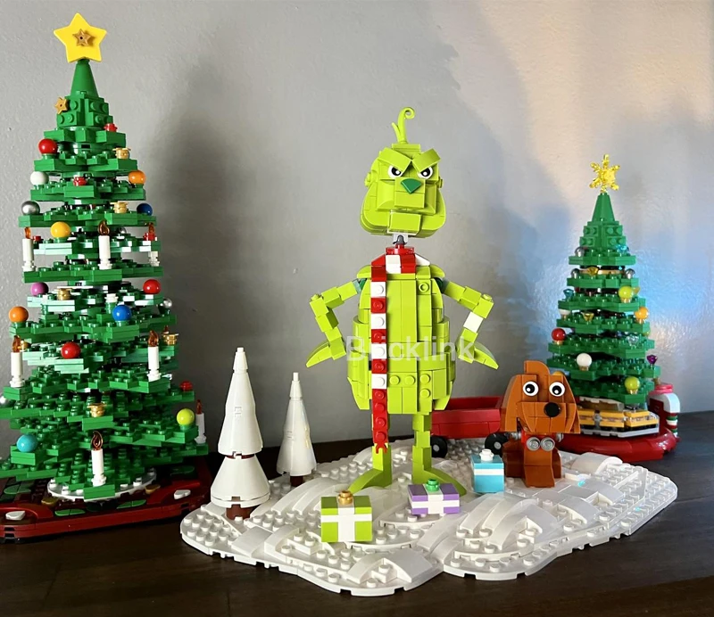 Mymocs MOC Ideas Fairy Tale Green Haired Monster Anime Figures Sculptures Bricks Headz Sets Building Blocks Toys Christmas Gift