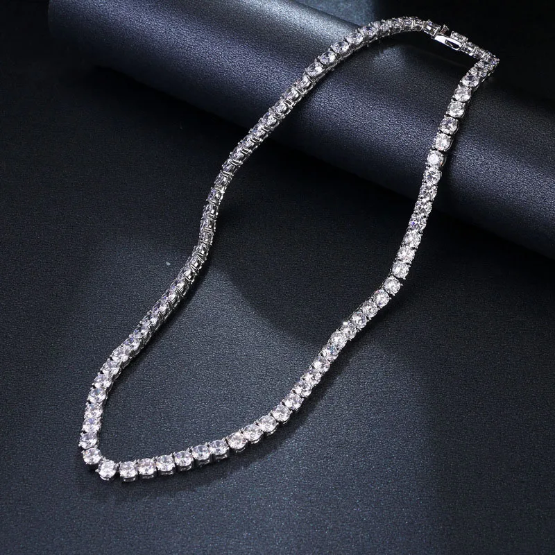 SUGO موضة جديدة فاخرة لامعة تصميم بسيط الهندسة الكاملة مكعب زركونيا القلائد للنساء عشاء مجوهرات اكسسوارات