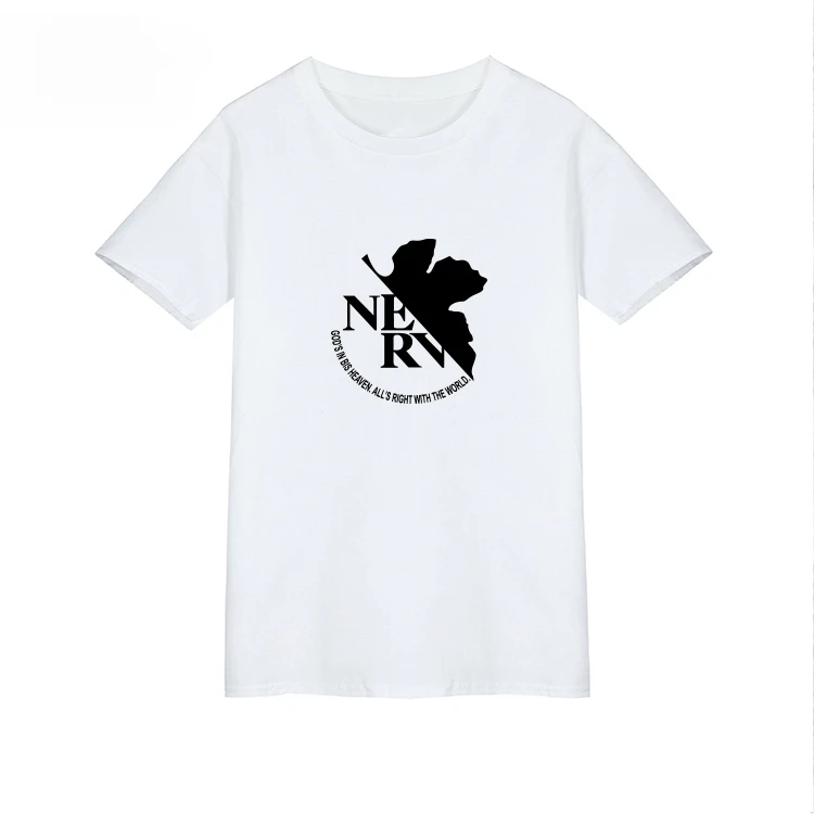 EVA New World Evangelion Ling Boli New Theatre Version NERV Logo T-shirt Round Neck Short Sleeve Men\'s and Women\'s Fashion New