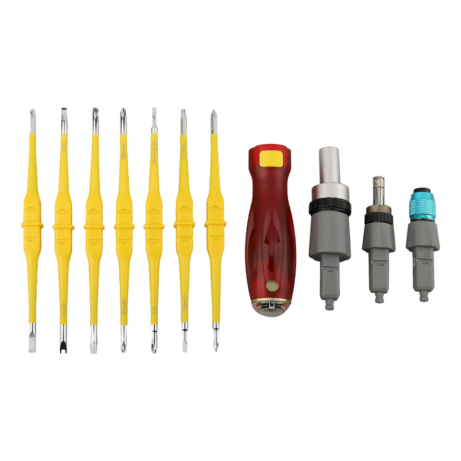 

11 In 1 Insulated Screwdriver Bits Set Repair Hand Tool Adapter For Electricians Insulated Replacement Electric Pen Screwdriver