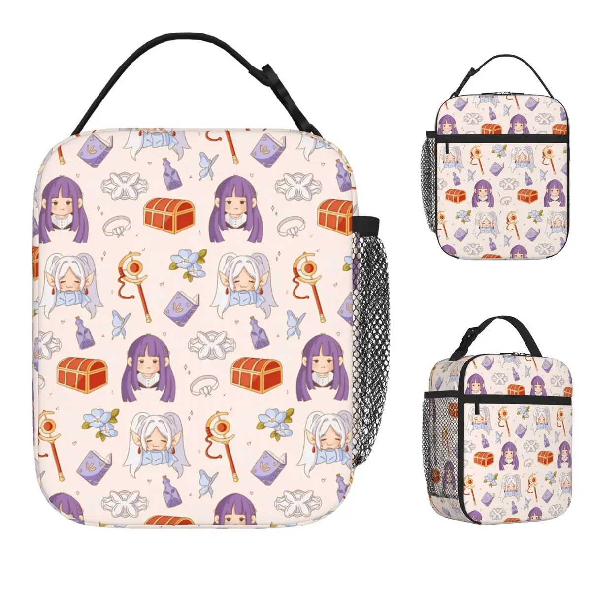 sousou-no-frieren-funeral-saco-de-almoco-isolado-termico-escritorio-japao-anime-saco-de-alimentos-portatil-recipiente-refrigerador-lancheira-termica