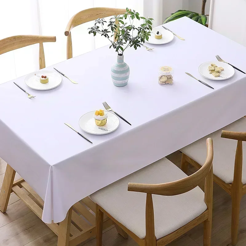 

2024 New Table cloth polyester tablecloth round table cloth circular solid white