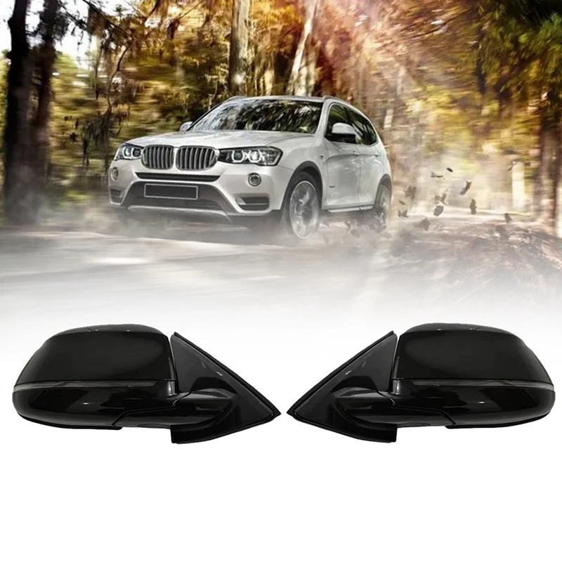 Right Power Folding Mirror Assembly For BMW X3 F25 2015 2016 2017 Exterior Door Wing Rear View Mirror With Side Light