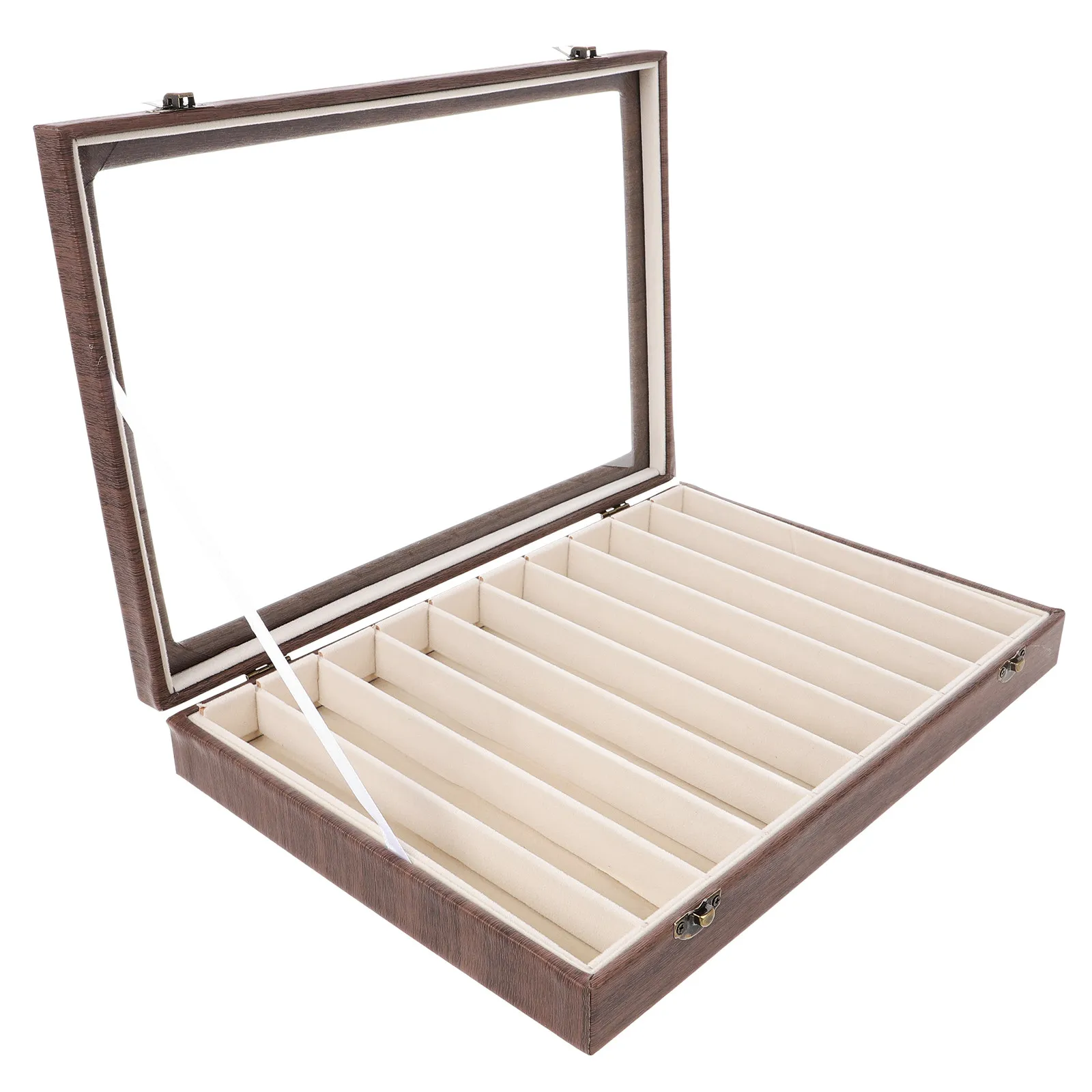 Delicate Wood Trinket Box Multi-Functional Jewelry Organizer for Hair Accessories Sundries Chic Home Office Decorative Storage