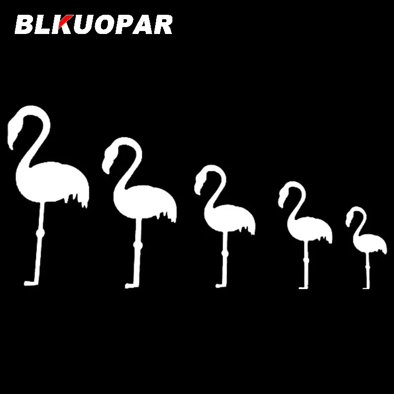 BLKUOPAR for Family Pink Flamingos Car Stickers Sunscreen Fashionable Decals Campervan Motorcycle Helmet Decor Car Styling