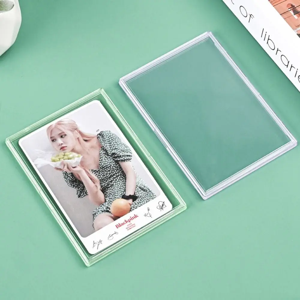 Fashion Acrylic Card Holders Transparent Display Card Storage Box Snap on type Trading Cards Sleeves Card