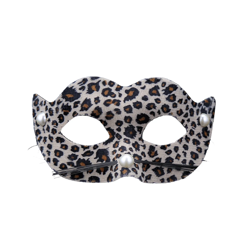 

Leopard Print Face Vintage Half For Masquerade Party Costume Cosplay Halloween Durable Comfortable Unique Design Stand Out