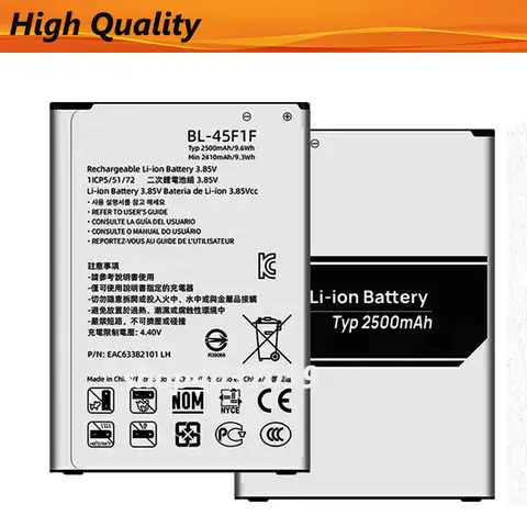 BL-45F1F High Quality Replacement Battery For LG K8 K9 M200N X240 US215 Aristo 2 K7i K7 K4 M160 Phoenix 3 New Bateria AKKU