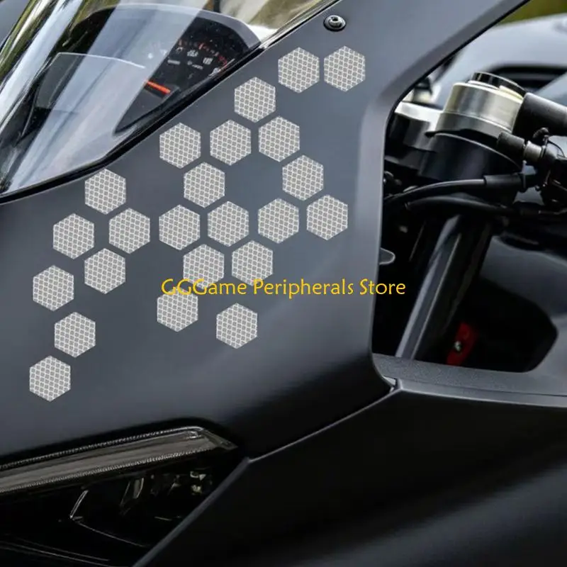 U55B Motorbike Reflective Decal Set with Patterned Trim Detail