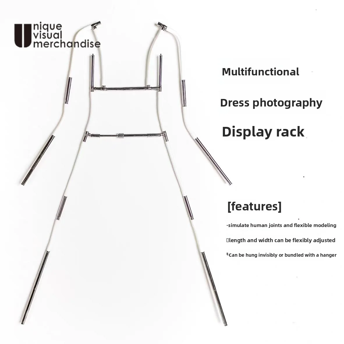Dress Shooting Styling Rack Clothing Photography Props Invisible Hanger Telescopic Hanger XL