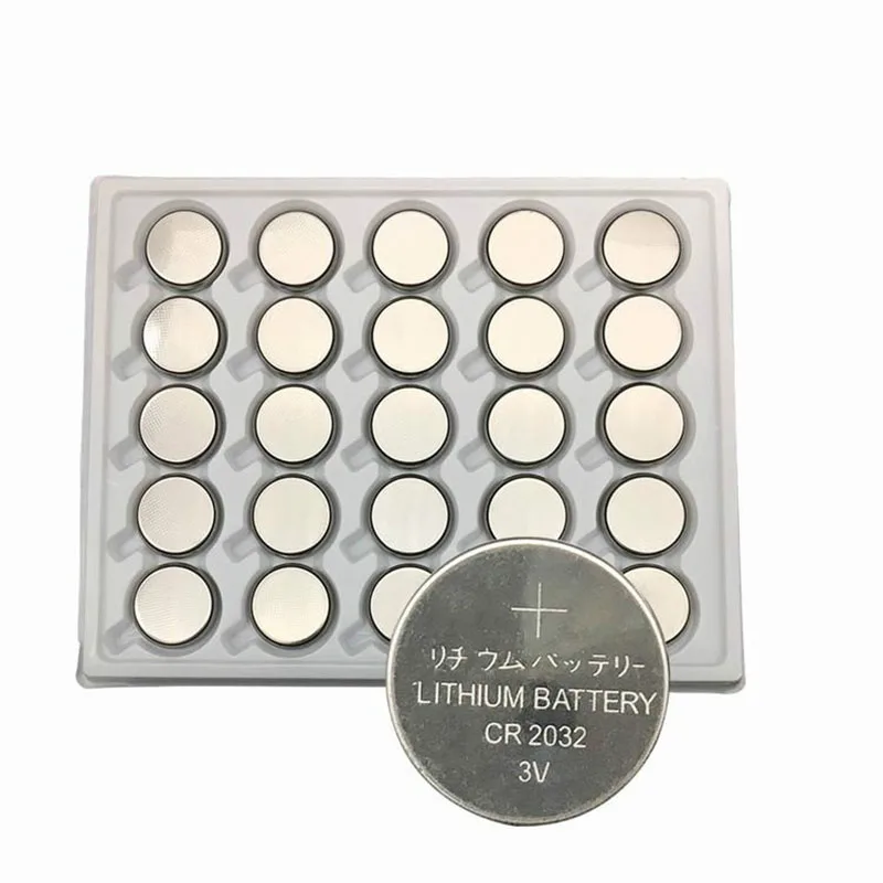 50/100/200pcs Cr2032 Battery 3v Button Cell Coin Watch Batteries for Watch Computer Cr 2032 Suitable Supports Bulk Led Battery