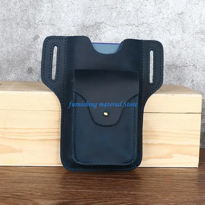 

Y5GD Small Vintage Waist Bag Leather for Men Women