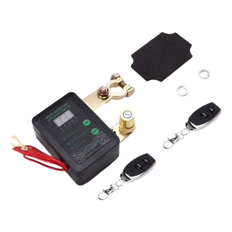 

A80X-Black 12V/24V 240A Digital Remote Control Battery Disconnect Switch For Car Boat Battery Automatic Power-Off Switch