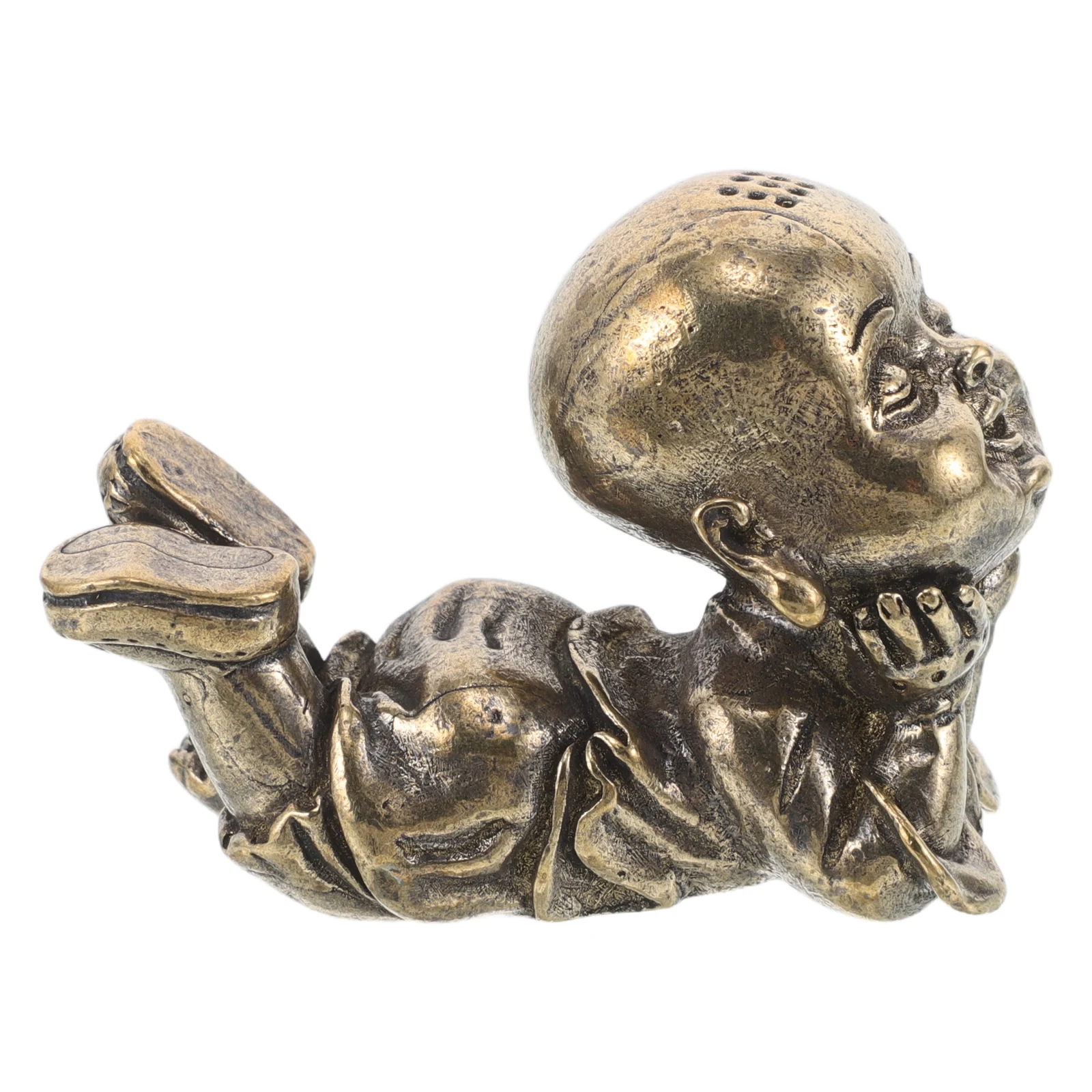 

Solid Brass Buddha Figurine Mini Monk Statue Decorative Piece for Zen Home Office Inspiration