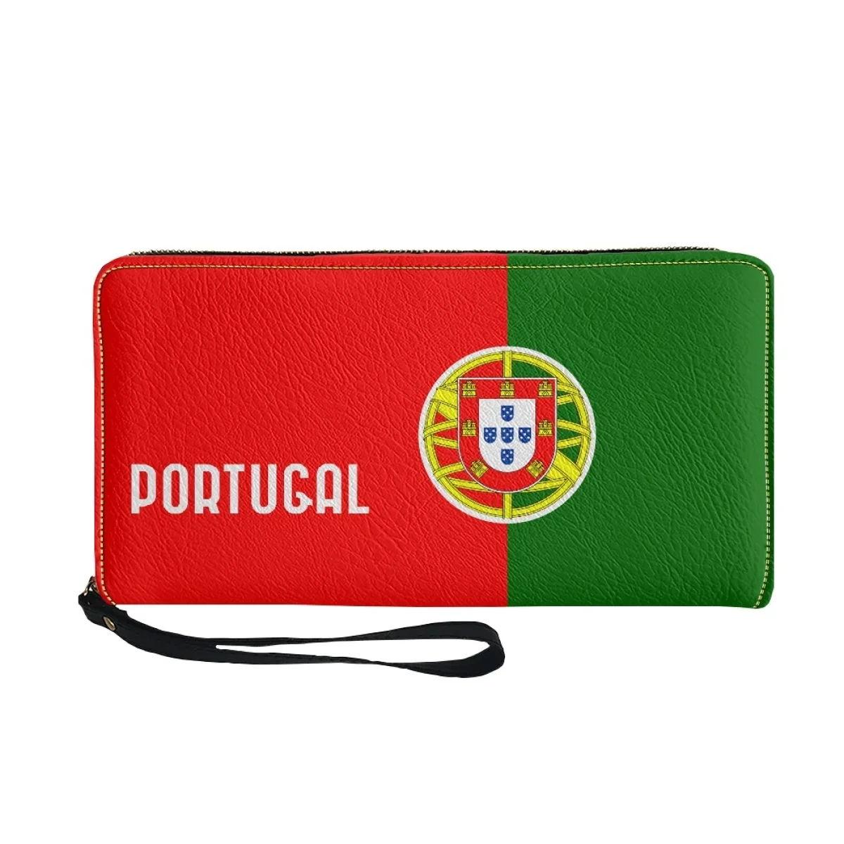 Wallets for Women Portugal Flag Print Fashion Female Travel Wallet Zipper Long Ladies Card Holder Portable Slim Leather Purses